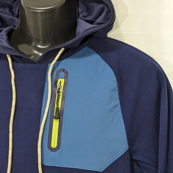 Avalanche Mens Blue Hoodie Sweatshirt Size S Hiking Thermal Fleece Pullover NWT - Picture 4 of 12